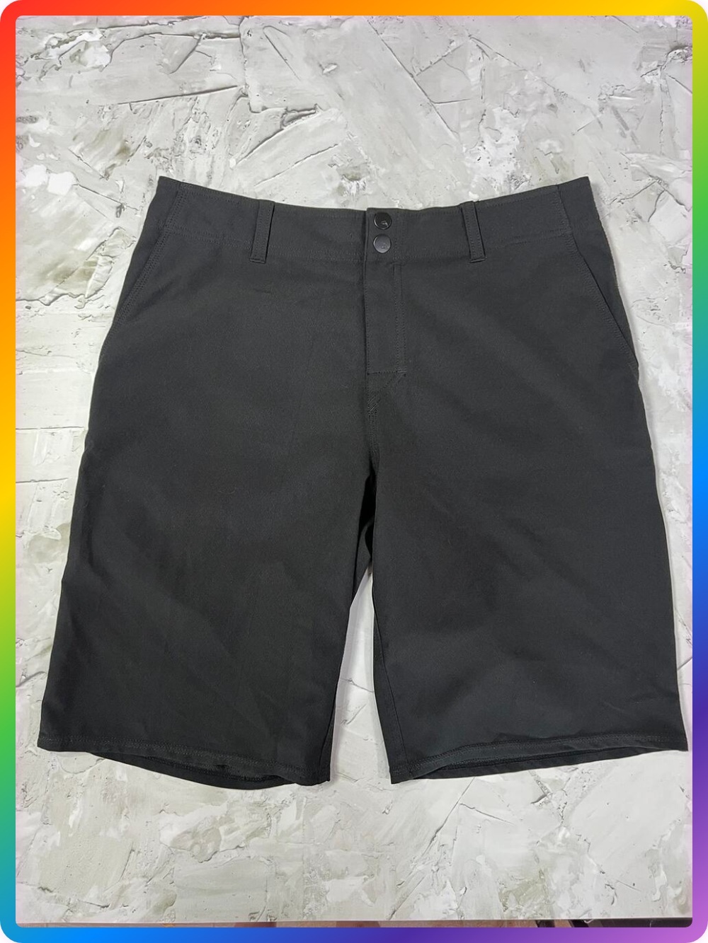 Quiksilver Amphibians Black Hybrid Boardwalk Shorts Mens SIZE 33 Surf